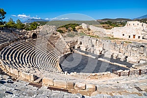 Antique Theatre in the ancient Lycian city of Patara, Turkey