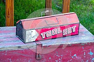 Antique tool box for kids