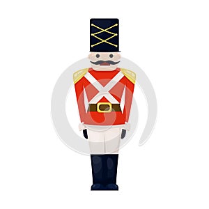 Antique toy vintage tin soldier childhood old cute military traditional character christmas holiday british gift vector