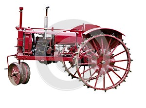 Antique tractor Isolated