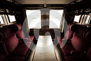 Antique train interior