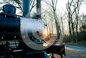 Antique Train in Railway Yard