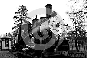 Antique Train in Railway Yard