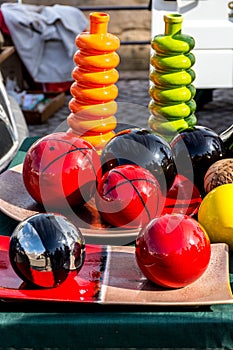 Antique treasures of Portugal market