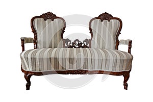 Antique two-seater chair photo