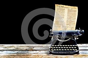 Antique Typerwriter and Constitution