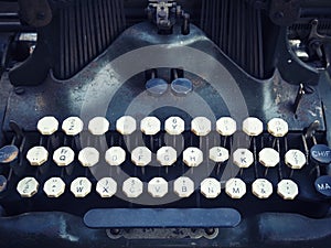 Antique Typewriter Button detail Vintage object