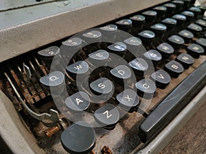 Antique typewriter buttons