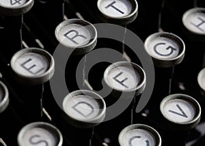 Antique typewriter keys