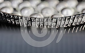 Antique typewriter keys