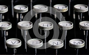 Antique typewriter keys