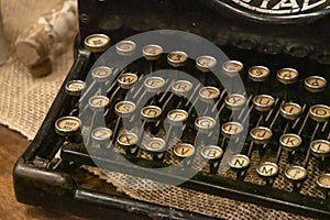 Antique Typewriter with round keys