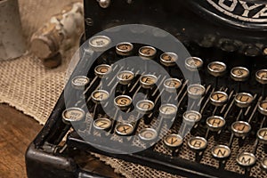 Antique Typewriter with round keys