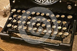 Antique Typewriter with round keys