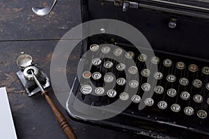 Antique typewriter vintage filter