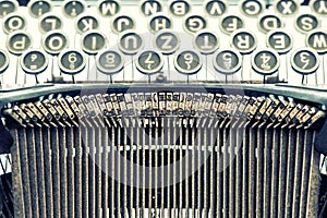 Antique typewriter. Vintage object. Retro style picture