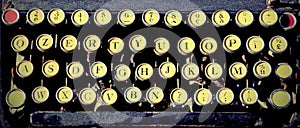 Antique typewriter for writers with vintage effect