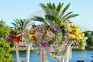 Antique vase with flowers