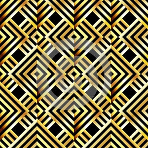 Antique vector seamless gold art deco pattern.