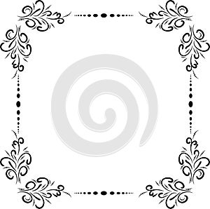 antique vintage Frame vector and image file isolated on white for design