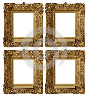 Antique Vintage Gold Frames Set