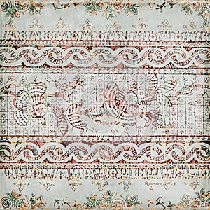 Antique Vintage paisley indian background