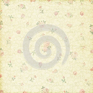 Antique vintage rose flower wallpaper