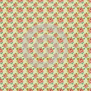 Antique Vintage Rose Wallpaper Pattern