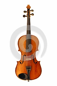 Antique violin isolated on white