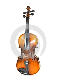 Antique Violin. Isolated White Background Antique Violin