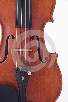 Antique Violin Viola Isolated on White