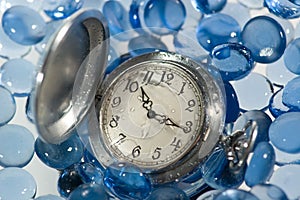 Antique watch under water