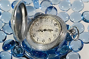 Antique watch under water