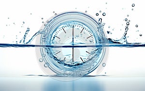 antique Water Clock isolated on transparent background.