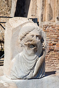 Water fountain on the streets of the ancient city of Pompeii