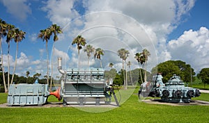 Antique water management machinery on display in florida