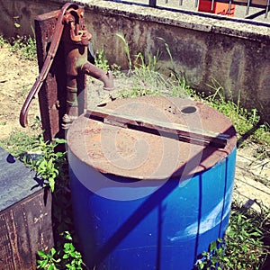 Antique water pump