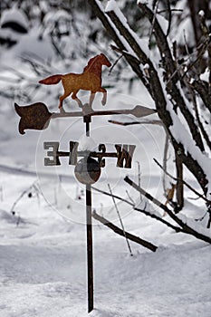 Antique Weathervane in the Snow