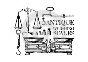 Antique weighing scales