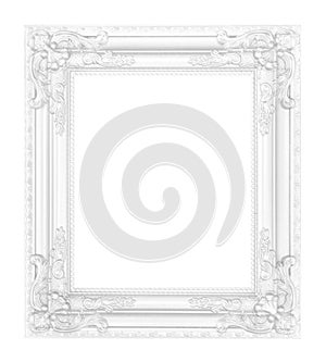 Antique white frame isolated