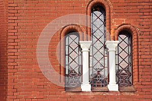 An antique window in church