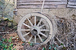 Old wooden wheel