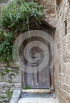 Antique wooden door in Tel Aviv-Yafo-Jaffa. Israel