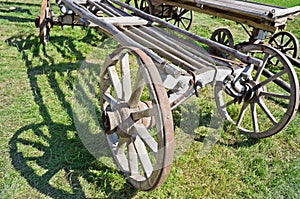 Antique wooden horse cart