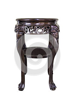 Antique wooden table isolated