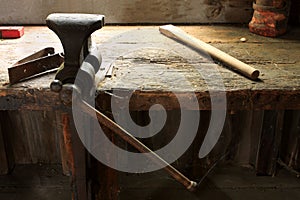 Antique workbench photo