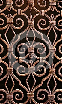 antique wrought iron pattern, grill, Venice