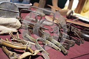 Antiques for sale at the Barrio Antiguo market in downtown Monterrey photo