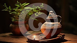 antiquity ancient oil lamp photo