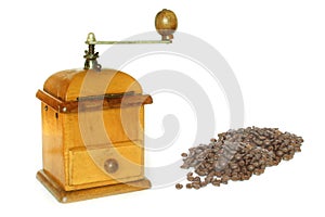Antiquity coffee machine with Beans photo